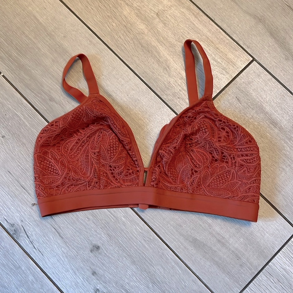 Dark Coral Lacey Bralette